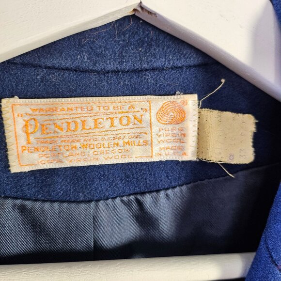Pendleton Womens Virgin Wool Blazer Size 16 Navy Blue Jacket - Picture 2 of 6